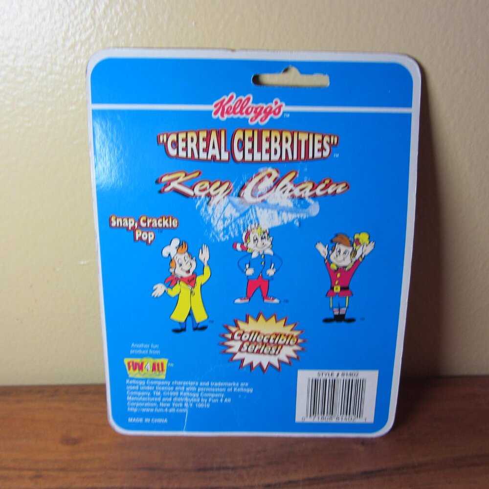 vintage kellogg's cereal CRACKLE keychain NIP unopened (W4682) - Picture 3 of 4